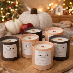 Vela Aromática AIKUN en Frasco de Vidrio con Aceite Esencial Natural de Rosas, para Aromaterapia en el Hogar, Ayuda para Dormir, Alivio del Estrés, Regalo de Cumpleaños, Regalo de Inauguración de Casa - Product Image 1