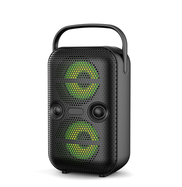 RGB Light Speaker Dual 3 inch Portable Party Player Handle Rechargeable Long Standby USB AUX Subwoofer Speakers