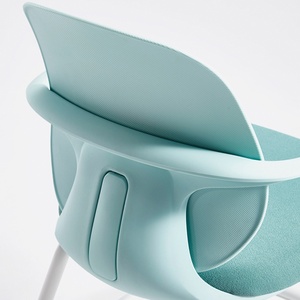 Comfortable Lumbar Support Movable Meeting Office Writing <b>Table</b> Folding Training <b>Chair</b> With Storage - Product Image 4