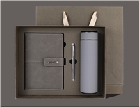 Carnet de notes en cuir Pu coffret cadeau d'entreprise A5 Journal articles de cadeaux d'affaires promotionnels en gros cahier avec stylo