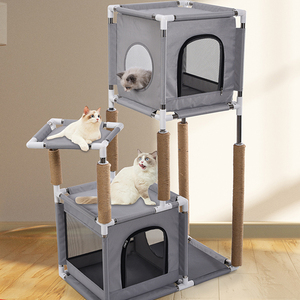 Meilleures ventes, arbre à <span class=keywords><strong>chat</strong></span> de haute qualité, grand, avec griffoir, tour d'escalade, arbre à <span class=keywords><strong>chat</strong></span> DIY, luxe, pliable, produits <span class=keywords><strong>pour</strong></span> animaux de compagnie - Product Image 5