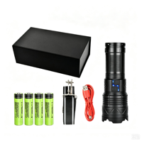 Lampe torche laser blanche G501 60W, zoomable, portée 1000m, lanterne puissante, rechargeable par USB, batterie externe, lampe torche tactique LED