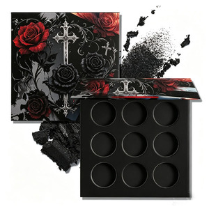 Paleta de sombras de ojos vacía de 9 colores, logotipo personalizado, marca privada, maquillaje impermeable para días festivos, paleta de sombras de ojos para Halloween - Product Image 6