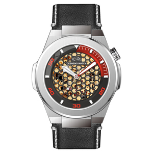 Miyota-Reloj de pulsera mecánico de acero inoxidable para hombre, con 21 joyas, movimiento automático, correa de cuero genuino - Product Image 2