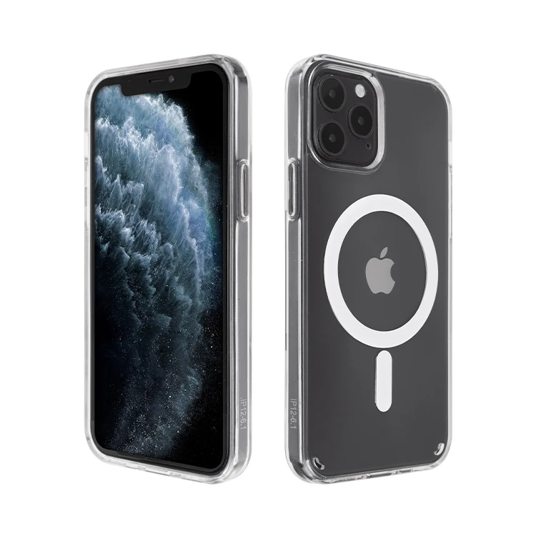 Горячая Распродажа 2020, Сильный магнитный кристально чистый жесткий акриловый ударопрочный Магнитный безопасный телефонный чехол для iphone 12 mini pro max