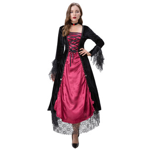 Halloween Sexy Noir et Rouge Gothique Palais Robe Vampire Jeu Uniforme Discothèque Sorcière Rôle Performance Jupe - Product Image 5