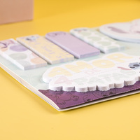 Bloc-notes autocollant personnalisé à faible MOQ, imprimé avec des dessins mignons, pour usage au bureau ou en cadeau, bloc-notes personnalisé avec logo
