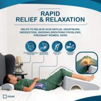 Memory Foam Wedge Pillow zum Schlafen, Acid Reflux & Post-Surgery Support, Mehrzweck-Dreieck kissen für Rücken/Kopf/Knie