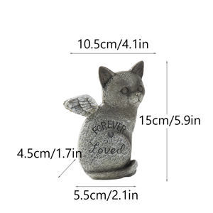 Pierre commémorative personnalisée pour animaux de compagnie, en résine écologique peinte à la main, avec motif d'amour, pour chats et chiens - Product Image 6