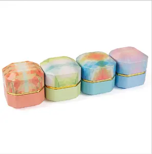 Portable 50 ml Small Antagon Candle Flower Tea Pot Tin 85*85*85 mm Square Mint Metal Tin TB20210601