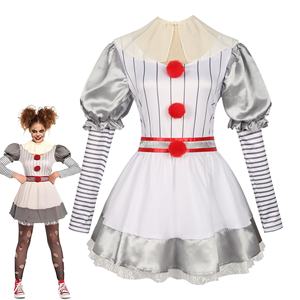Disfraz de payaso de <span class=keywords><strong>Halloween</strong></span> para mujer, traje para actuación en escenario, conjunto de juego de rol con múltiples tallas, foto real - Product Image 1
