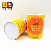 500g de haricots de soja noirs naturellement fermentés, soja traditionnel chinois, saveur de gingembre, haricots préservés