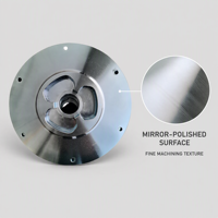 Plaque de montage circulaire en aluminium usinée CNC avec six trous de boulons, pièces de fraisage de précision pour machines