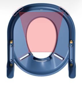 مرحاض التدريب على المرحاض للأطفال قابل للطي مقعد وعاء للأطفال كرسي للبس مع سلم مقعد قابل للضبط مرحاض مريح وآمن - Product Image 6