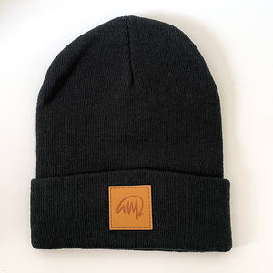 Bonnet uni de couleur unie simple, chapeau tricoté d'hiver de pêcheur - Product Image 5