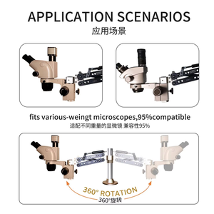 Brazo Articulado Metálico para Microscopio Keguan <span class=keywords><strong>SE</strong></span> 360 °   Herramienta de Reparación de Teléfonos con Brazo Oscilante para Microscopio, con Rotación Antivibración y Amortiguación Hidráulica - Product Image 4