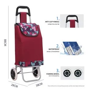 Fabrika doğrudan satış alışveriş sepeti arabası çantası tekerlekli market arabası alışveriş Trolly