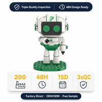 Set Robot Mini Blok Bangunan Karakter Statis Figur Aksi Plastik Blok Susun Produsen OEM