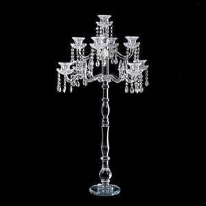 Candelabro in <span class=keywords><strong>Cristallo</strong></span> a 9 Bracci per Matrimoni, <span class=keywords><strong>Centrotavola</strong></span> Nuziale in Vendita - Product Image 6