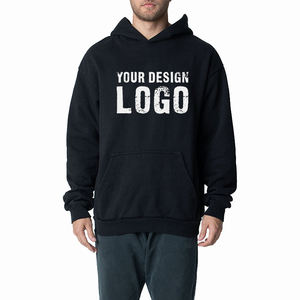 Sweat-shirts pour hommes en coton lourd décontracté de style streetwear, logo personnalisé, sans cordon de serrage, lavés, amples, sweat-shirts pour hommes - Product Image 3