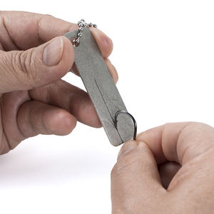 Afilador de anzuelos portátil con piedra de diamante, herramientas para afilar anzuelos, accesorios de pesca al aire libre, afilador de anzuelos. - Product Image 1