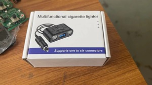 3 puertos <span class=keywords><strong>USB</strong></span> C PD cargador de coche rápido con 2 adaptador de encendedor de cigarrillos divisor de enchufe para coche EV - Product Image 6
