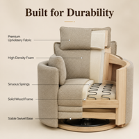 Fauteuil d'appoint moderne en tissu bouclé, mobilier de salon, fauteuil confortable pour hôtel et maison