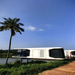 Maison-capsule spatiale de luxe, cabane mobile avec panneau <span class=keywords><strong>solaire</strong></span>, commande intelligente, <span class=keywords><strong>camping</strong></span> en plein air/hôtel modulaire, appartement, villa de plage - Product Image 5