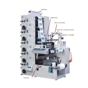 Máquina de impressão de etiquetas flexográfica GP320-2B, filme UV de forno, filme de papel, etiquetas, adesivos, máquina de impressão flexográfica
