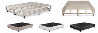 Ensemble de meubles de chambre à coucher modernes et écologiques : Lit en bois Queen/King-size avec base extensible, matelas pliable et rangement en mélamine