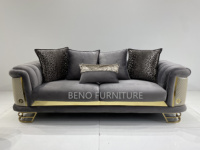 Nouveau Canapé Sectionnel Moderne et Confortable pour Salon, en Acier Inoxydable, 3 Places, Tissu, Couleur Personnalisable, Idéal Appartement