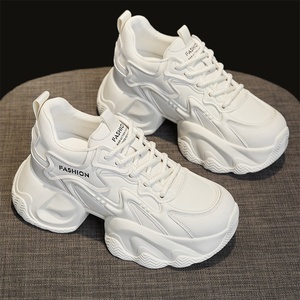 Zapatillas Deportivas de Plataforma para Mujer, Estilo Verano 2026, Combinables con Todo, Parte Superior de Microfibra, Malla Transpirable, Color Blanco - Product Image 2