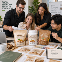 Poudre de protéines d'arachide à marque privée, protéines végétales véganes, emballage personnalisé OEM (sachet, pot, boîte) pour vendeurs et distributeurs e-commerce
