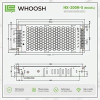Alimentation LED 5V 40A 200W, Driver AC/DC à découpage pour modules d'affichage LED intérieurs, signalétique et automatisation