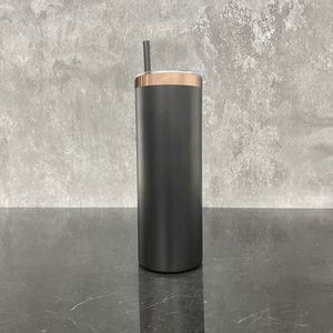 Vaso de 20 oz con Tapa y Logotipo Personalizado en Negro, Azul, Blanco, Rosa, Amarillo y Cobre Espejo - Product Image 4