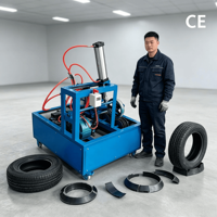 Machine de recyclage pour la découpe des flancs des pneus usagés de voitures et camions - Équipement de découpe de pneus usagés - Prix
