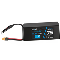 Kapasitas Tinggi 12000mAh 7S 25.9V 12.5C Baterai Drone Lithium Polymer Ternary CE RoHS XT90 dengan Kabel Penyeimbang JST-XH