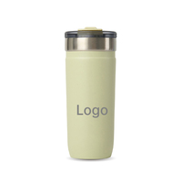 Tasse de voyage isotherme en acier inoxydable avec couvercle, revêtement en poudre, anti-fuite, pour café, idéale pour les trajets quotidiens en extérieur, personnalisable avec logo OEM