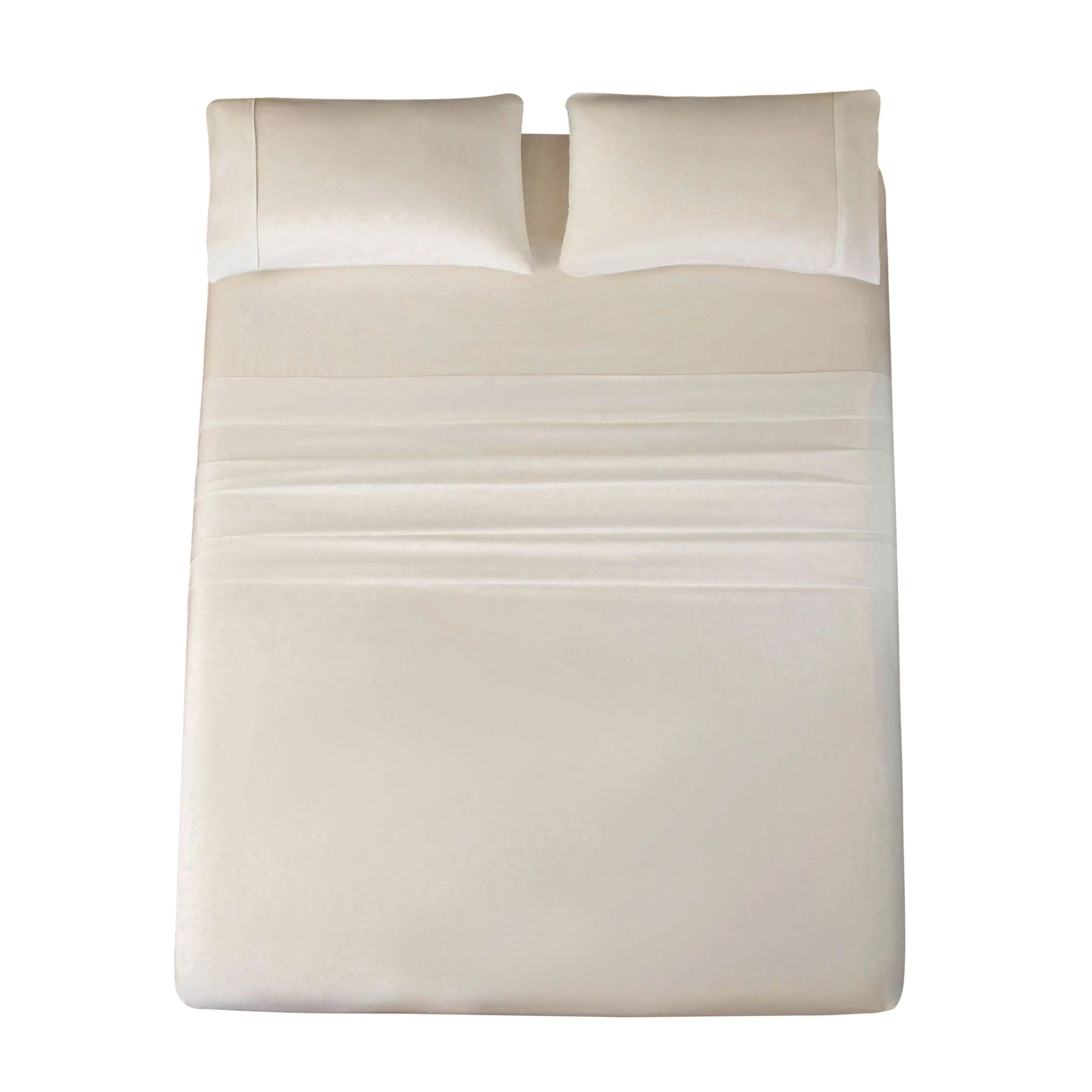 Soft Cotton Sheet Sets Home Microfiber Solid Color Bed Sheet