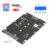 Adattatore Inverso M.2 NGFF B Key a SATA da 2,5 Pollici per SSD, Case Enclosure per Hard Disk, Adattatore M.2 SATA a SATA III da 2,5 Pollici in Plastica