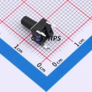 ZX-QC66-10.0CJ Tactile Switch Through hole Component THT-4P,6x6mm Switch Single Pole Single Throw Round Button 2.6N Through Hole - Product Image 2
