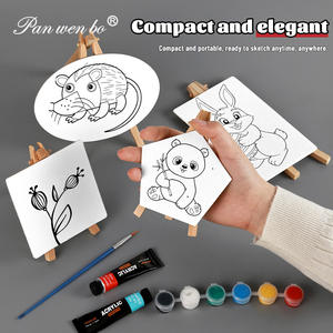 Kit di tele pre-dipinte Panwenbo per adulti, con motivi floreali e animali, per pittura fai da te, ideale come regalo per feste a tema pittura. - Product Image 2