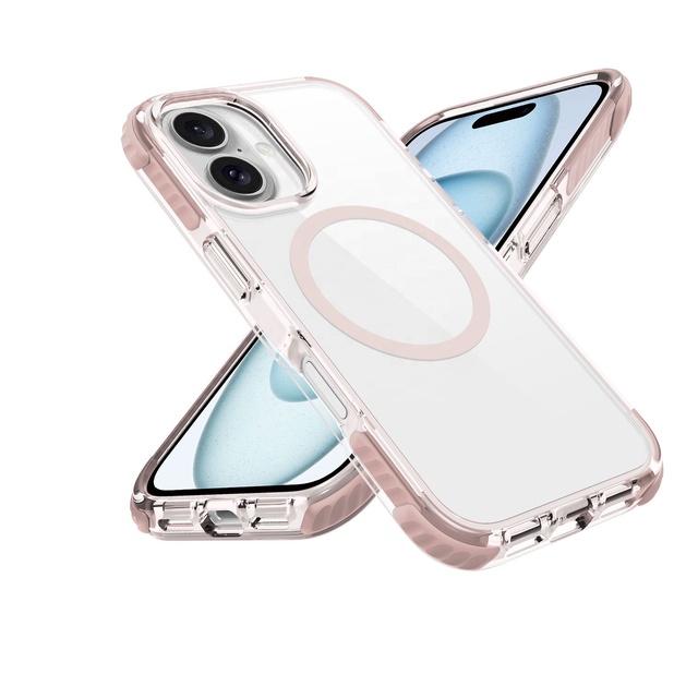 New Design Custom Phone Case Manufacture Magnetic Case 4 Corner TPE Shockproof Cover for iPhone 15 16 Pro Max iPhone 15 16 case
