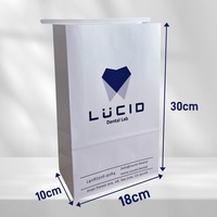 Bolsas de entrega dentales para clínica impermeables personalizadas, bolsa de papel blanco con logotipo, bolsa de papel para esterilización de dientes, bolsa de estaño para corbatas, sorteo