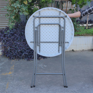 Mesa <span class=keywords><strong>de</strong></span> Bar Alta Plegable <span class=keywords><strong>de</strong></span> Plástico <span class=keywords><strong>de</strong></span> 80 cm <span class=keywords><strong>de</strong></span> Diámetro, Versátil para Hoteles, Entradas, Casas <span class=keywords><strong>de</strong></span> Campo, Gimnasios, Talleres, Escuelas, Supermercados - Product Image 3