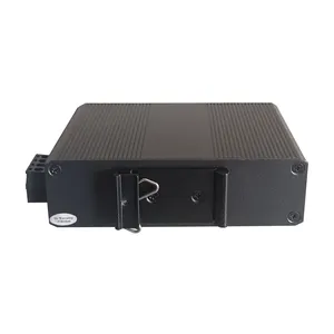 TINCAM Gigabit 5 Port endüstriyel ağ anahtarı 4 RJ45 POE + 1 SC 2-120km POE medya dönüştürücü-40 ila 80 derece kamera POE anahtarı