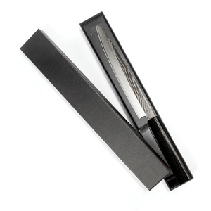 Cuchillo de Sushi Yanagiba de Acero de Damasco, Cuchillo Japonés Profesional para Sashimi, para Cortar Salmón y Sushi, Mango Ergonómico de Madera Negra - Product Image 6