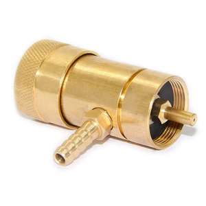 Válvula de tanque de latón macizo, válvula de tanque con ajuste de púa, 1 LB - Product Image 1