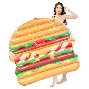 Galleggianti Gonfiabili Personalizzati a Forma di Hamburger in PVC, Materassini Galleggianti Giganti <span class=keywords><strong>per</strong></span> Adulti - Product Image 2