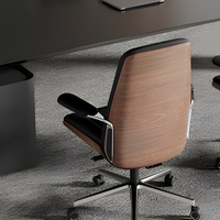 Chaise de bureau exécutive ergonomique pivotante en cuir synthétique PU noir avec appui-tête haut, vente en gros d'usine